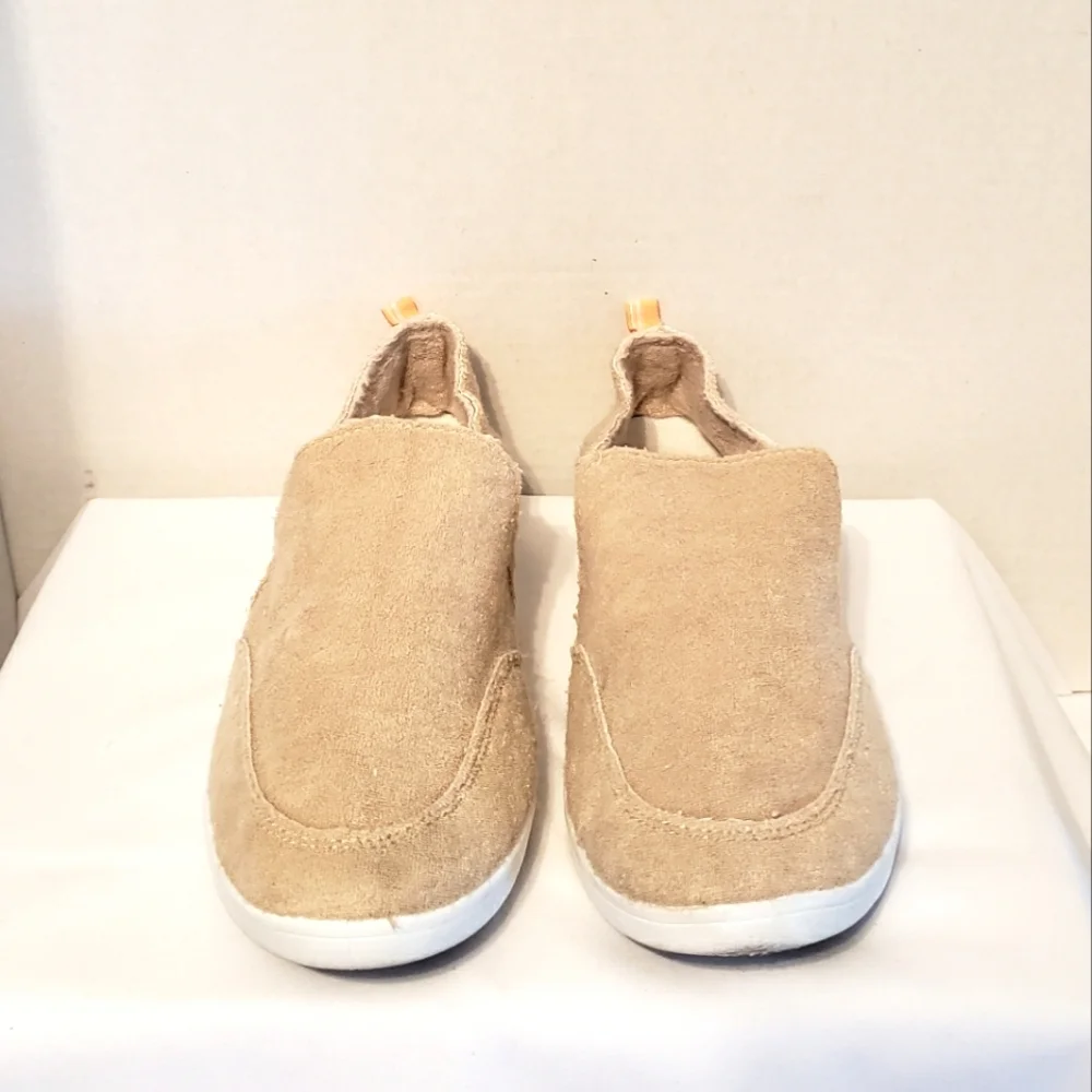 Vionic Beach Malibu Tan Terry Cloth Slip-on Beach Shoes Size: 8.5 - Picture 3 of 12